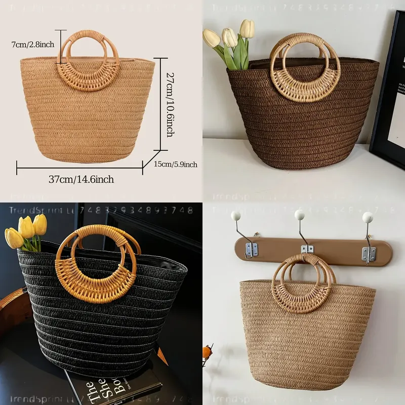 Women Summer Woven Paper Tote  - Tote Bag Beach review and price