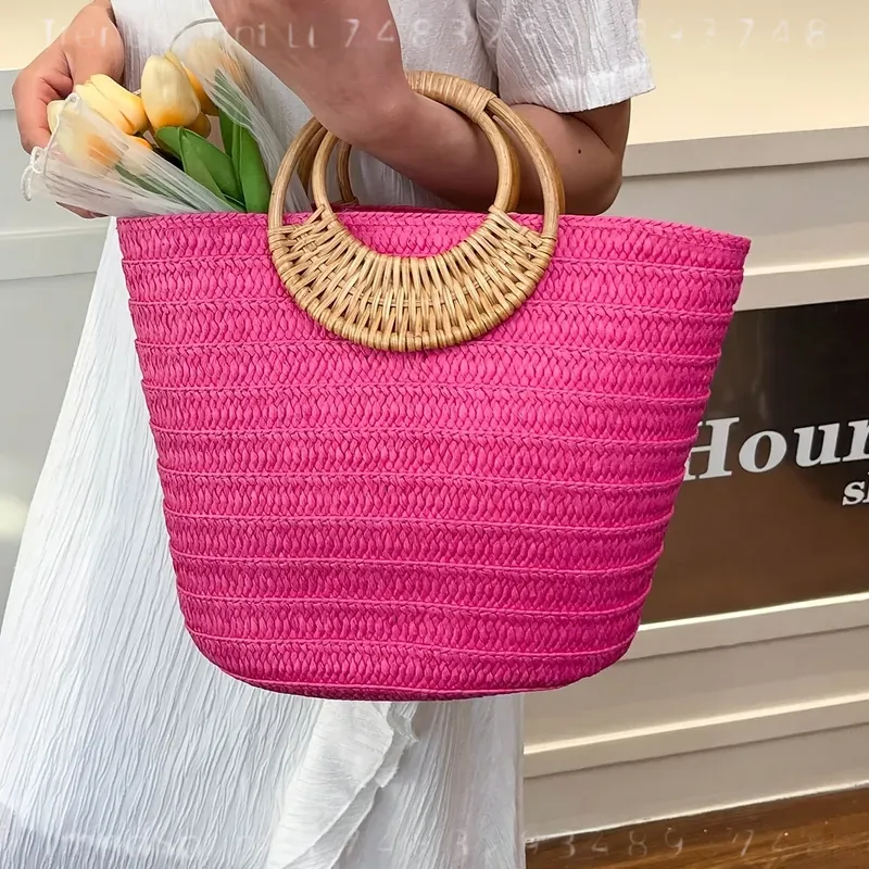 Women Summer Woven Paper Tote  - Tote Bag Beach review and price