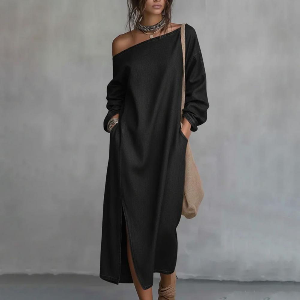Women's One Shoulder Long Slee - Linen Dress Wrap review and price