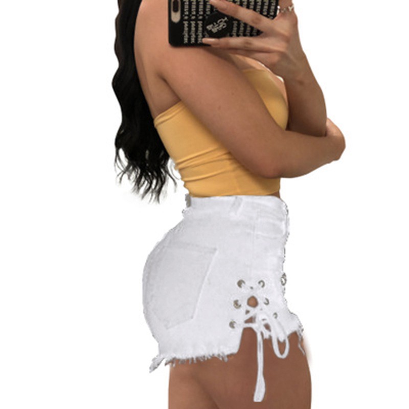 Y2k Women's Shorts Low Rise Mi - Shorts Denim Frayed review and price