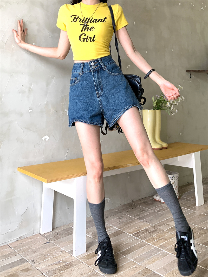 Blue denim shorts for women su - Shorts Denim Frayed review and price